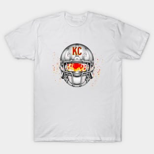 KC Football Helmet T-Shirt